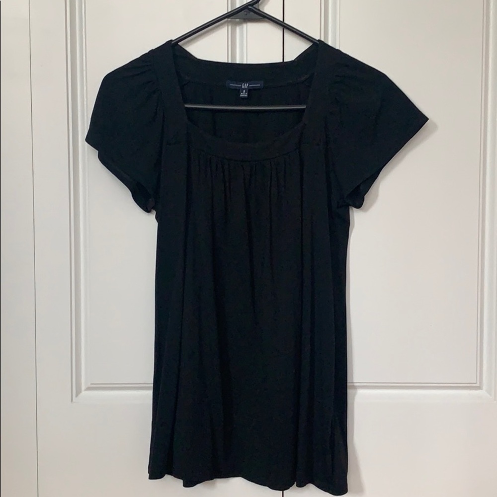 Gap black cotton flowy top